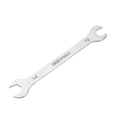 Image of sourcing map Thin Open End Wrench 12mm x 14mm Metric Sandblasting Plated 3cr13 Stainless Steel, Double Ended Slim Spanner for Household Maintenance and General Repairs