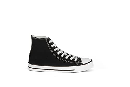 Image of CULTZ Diamond Unisex Trainers Women's Men's High Top Trainers, black, 5 UK