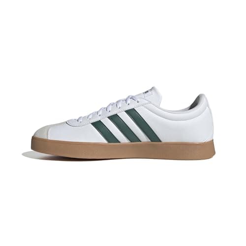 Image of adidas Men's VL Court Base Shoes, FTWR White/Collegiate Green/Grey one, 9 UK