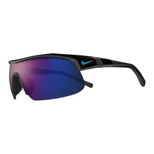 Image of Nike Show X1 DX6520 Sports Sunglasses Running Training Outdoor Performance Sunglasses, Black/Blue Mirror, One Size