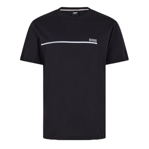 Image of BOSS Mens T-Shirt Short Sleeve Cotton Black L