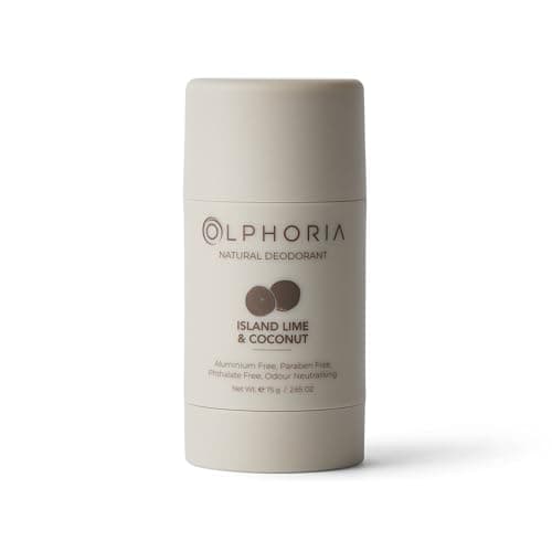 Image of Olphoria ISLAND LIME & COCONUT Natural Deodorant Stick 75g | Niche Perfume-Grade Fragrance | Lime, Coconut & Jasmine | Zinc Ricinoleate Odour Control | Shea Butter & Coconut Oil | Aluminium-Free