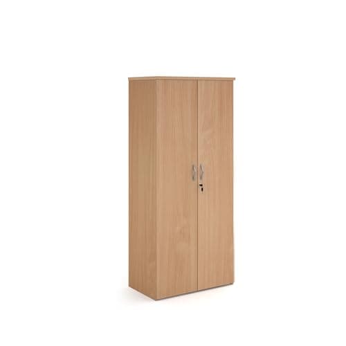 Image of Mr Office Universal double door cupboard 1790mm high with 4 shelves, Beech