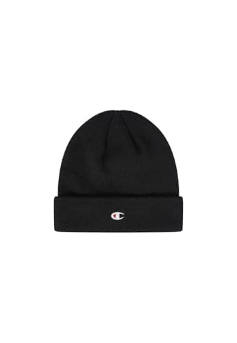 Image of Champion Unisex Lifestyle Caps (806065) - Recycled Acrylic Knitted Yarn Embroiedered C-Logo Beanie Hat, Black (KK001)
