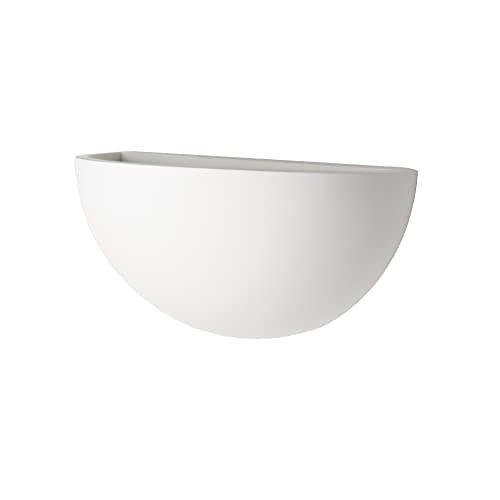Image of LITECRAFT Torridon Uplighter Paintable Plaster Curved Wall Light - White