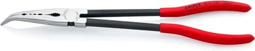 Image of KNIPEX Long Reach Needle Nose Pliers with Transverse Profiles with Plastic Coating 280 mm, 28 81 280