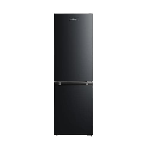 Image of Cookology CFF174BK Freestanding Fridge Freezer in Black - 174l Capacity - Static Cooling - Adjustable Temperature Control, Shelves & Legs - Reversible Doors - LED Light - 4 Star Freezer Rating