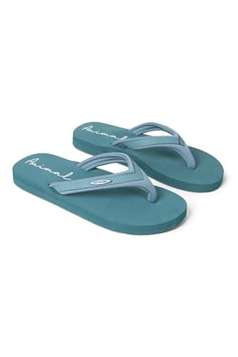 Image of Animal Swish Womens Flip-Flops -Lightweight, Comfortable & Slip-on Footwear with Padded Straps - For Spring Summer, Beach, Walking, Outdoors Pale Green Adult Shoe Size 4