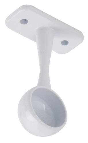 Image of Wardrobe Rail END Supports Round Brackets 19mm White Finish x1