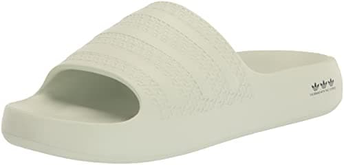 Image of adidas Women's Adilette Slide Sandal, Linen Green/Black/Linen Green (Ayoon), 9 UK