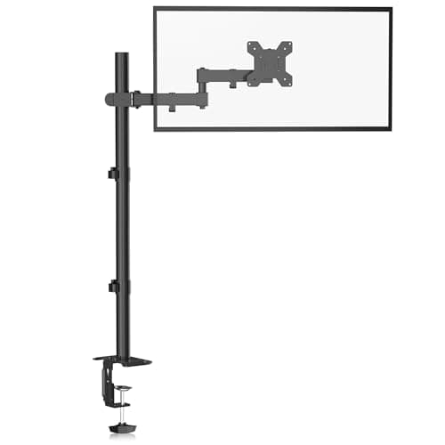Image of Bracwiser Single Fully Adjustable Standing Height Monitor Arm Stand Mount 800mm Tall for Monitor Computer Screen 13 15 17 19 20 22 23 24 26 27 30 32 inch VESA 75 100 MD7821