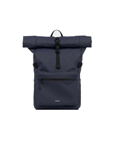 Image of Sandqvist Stream Rolltop Backpack 16”, 34L, Navy, Waterproof Laptop Backpack, 16" Laptop Compartment, Recycled Materials