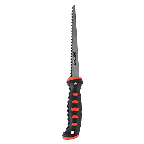 Image of Dekton Jab Saw-Extra-Sharp Teeth and Pointed End for Piercing Plasterboard| Ideal for Fitting Sockets & Down Lights| Large, Comfortable, Soft Grip Handle| Excellent for Wood, Plastic, Drywall Cutting
