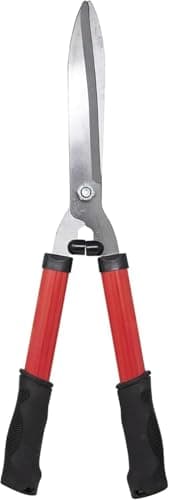 Image of 20'' Carbon Steel Hedge Shears - Anti-Slip Handles Grip Garden Grass Shrubs Bushes Trimmer | Lightweight, Razor Sharp Cut, Rust Resistant - Blade Tools for Gardening, Cutting, Trimming, Shearing