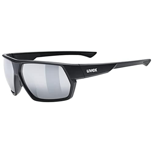 Image of Uvex Unisex-Adult, sportstyle 238 sports glasses, black mat/mirror silver, one size