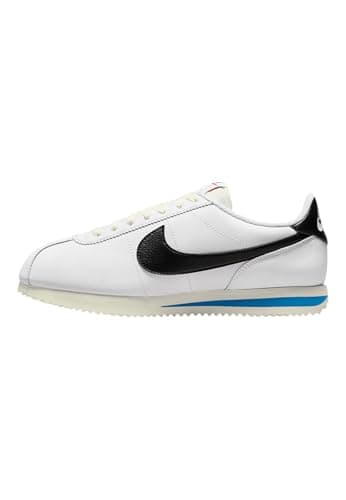 Image of NIKE Women's Cortez Sneaker, White Black Lt Photo Blue Sail, 7 UK
