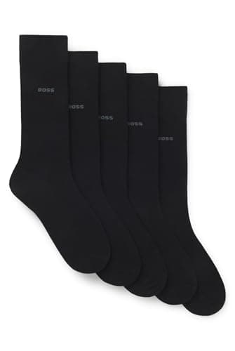 Image of BOSS Mens 5P RS Uni CC Five-pack of regular-length socks in a cotton blend