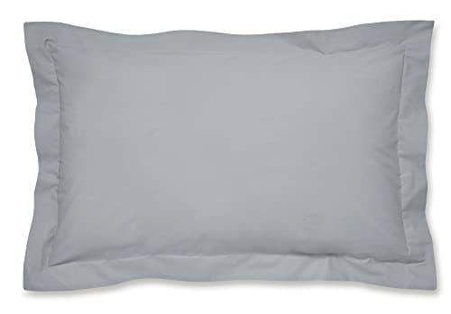 Image of Catherine Lansfield Easy Iron Percale Oxford Pillowcase Pair Grey