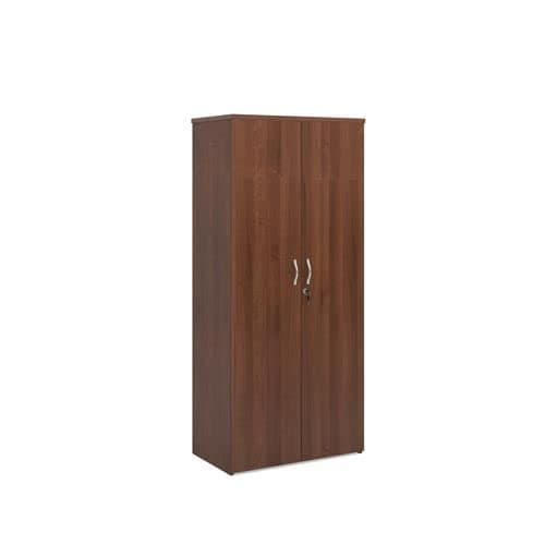 Image of Office Monster Vinson double door cupboard 1790mm high with 4 shelves - walnut