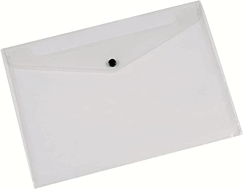 Image of Q-Connect A4 Document Folder Plastic Clear Popper KF01244Q - Pack of 12