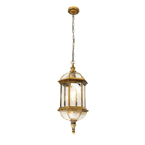 Image of ENTHERONIC Retro Outdoor Hanging Light IP55 Waterproof Exterior Pendant Lamp E27 Aluminum, Glass Rustic Antique Outdoor Hanging Lantern For Porch Villa Pavilion Loft Entryway