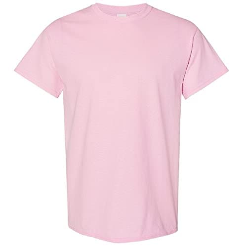Image of GILDAN Mens Heavy Cotton Short Sleeve T-Shirt (L) (Light Pink)