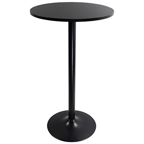 Image of KKTONER Round Bar Table 60CM Top for Cocktail Bar Pub Dining Bistro (106CM H)