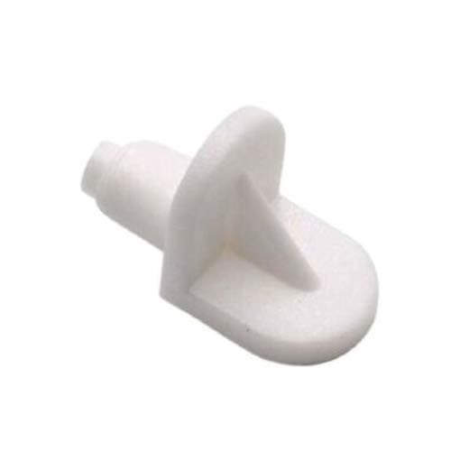 Image of Strong Shelf Supports Pegs Pins Plug Stud Kitchen Cupboard Cabinet,Bookcases (12, Push-in, White - M0355)