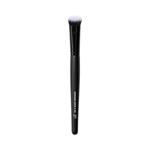 Image of e.l.f. Tap & Blend Concealer Brush, Covers Blemishes & Dark Spots for an Airbrushed Finish with a Precision Tip, Synthetic, Vegan, & Cruelty-Free