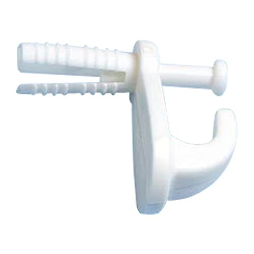 Image of Merriway BH05322 (10 Pcs) Knock-In Hook Cavity Wall & Hollow Door Plastic - Pack of 10 Pieces
