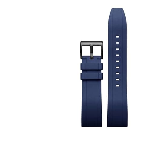 Image of MMXWYKO Compatible With Seiko PROSPEX Panda Chronograph SSC813P1/SSC909P1/SSC817P1 Silicone Rubber Watch Band 20mm(Blue black pin,20mm)