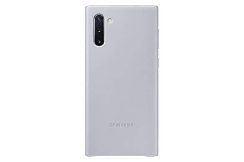 Image of Samsung Original Galaxy Note10 Leather Cover, Official Samsung Galaxy Note10 Case/Leather Phone Case Made with Genuine Hardwearing Italian Calf Leather - Grey