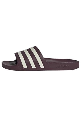 Image of adidas Women's Adilette Aqua Slides Sandal, maroon/off white/off white, 4 UK