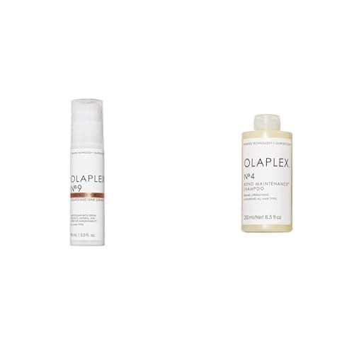Image of OLAPLEX No.9 Protective Hair Serum, 90 ml (Pack of 1) & No.4 Bond Maintenance Shampoo, 250 ml (Pack of 1)