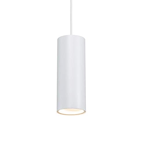 Image of Qazqa - Modern Pendant Lamp I Pendant Light Ceiling White - Tubo- - Design - Suitable for LED GU10 | 1 Light - Aluminium Pendant Light - Suitable for Living Room I Kitchen I