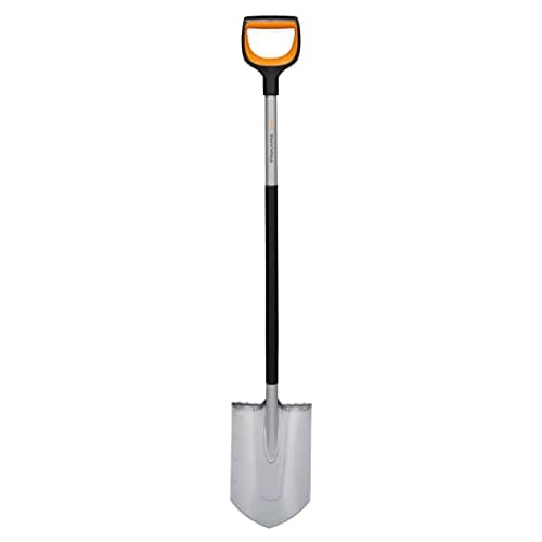 Image of Fiskars gardener's spade for hard, stony soils, pointed, length: 120 cm, reinforced boron steel blade, black/orange, Xact, 1066729