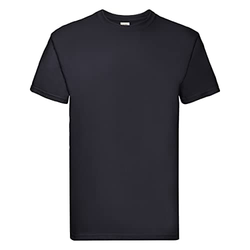 Image of Fruit of the Loom Men Super Premium Short Sleeve T-shirt - Deep Navy, 2X-Large
