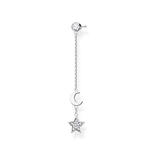 Image of THOMAS SABO Single earring star & moon silver 925 Sterling Silver