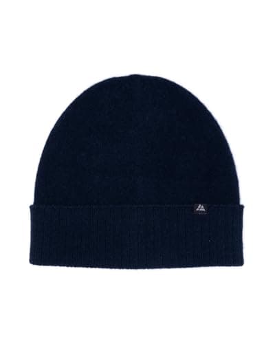 Image of DANISH ENDURANCE 100% Cashmere Beanie Hat, Luxuriously Soft, Premium Comfort, Warm Winter Hat, Unisex, for Men & Women, Dark Navy, One Size