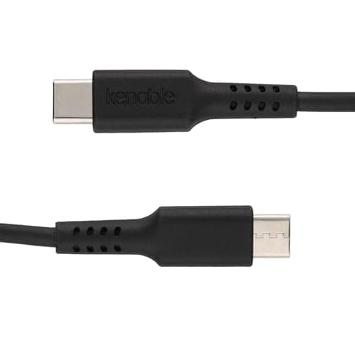 Image of kenable USB-C to USB-C Cable 65W Fast Charging Lead USB 2.0 Data Sync 0.5m Black TPE for Phone Tablet Laptop