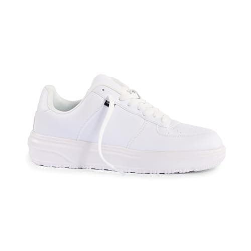 Image of Ladies Classic White Tennis Trainers – Lightweight Pumps, Casual Sport Shoes (UK7)