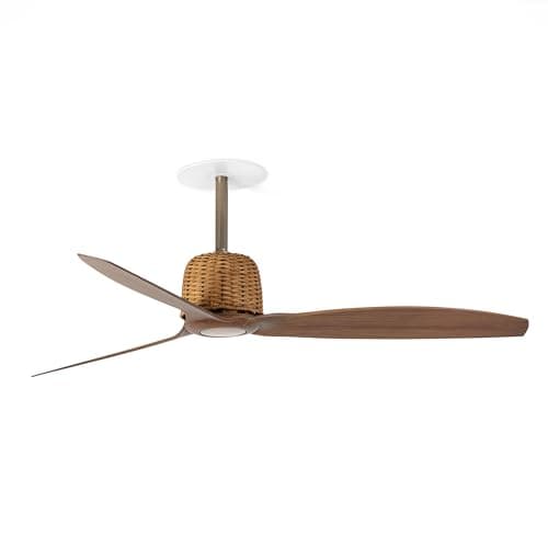Image of FARO BARCELONA 33436R - WEAVER RECESSED M Fan old gold/walnut