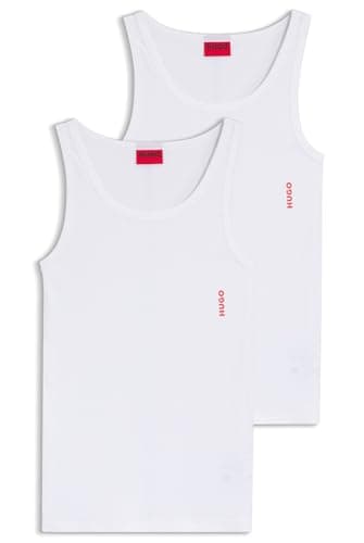 Image of HUGO Men's Tank TOP Twin Pack Vest, New-White100, S (Pack of 2)