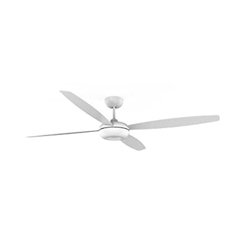 Image of FORLIGHT Kudari 4 Blade Ceiling Fan White, Sandblasted
