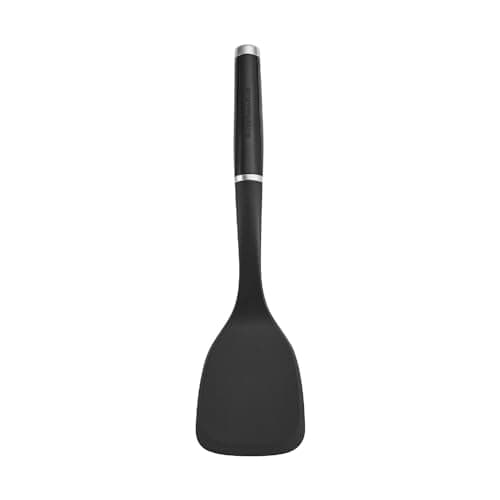 Image of KitchenAid KE001OHOBA Classic Solid Turner, Black, 13.5X 3.3 Inch