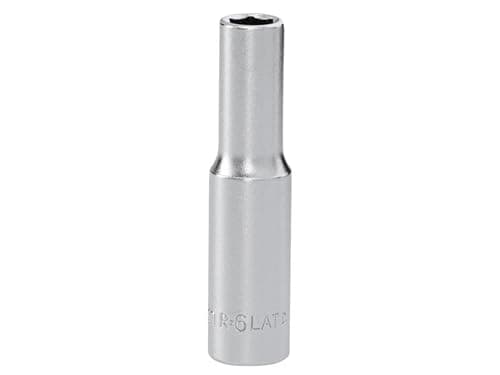 Image of Facom R.6LAT 6mm 6-Point Deep Socket 1/4in Drive - Satin Finish.