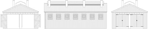 Image of Hornby - R7394 OO Gauge GWR Dunster Engine Shed - Model Railway Accessories, Miniature Diorama Scenery for Hornby - Train Sets - Lifelike Building Models - Scale 1:76
