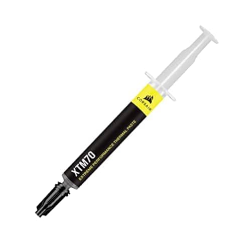Image of Corsair XTM70 Extreme Performance Thermal Paste, 3g for Intel & AMD Processors up to 250W+ TDP - Low viscosity, Easy Application, Three Included Cleaning Wipes and Applicator Kit