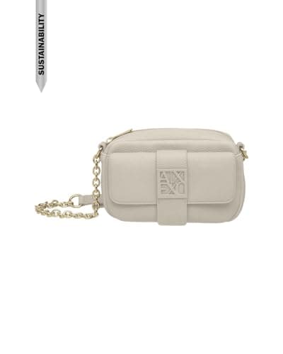Image of Armani Exchange Women's Essential, Susie, sustainable, soft touch crossbody bag, white, one size