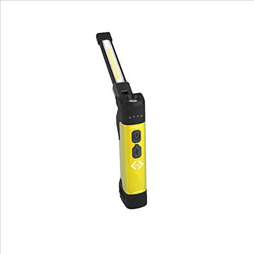 Image of C.K Tools Rechargeable COB Inspection Light 240 Lumen, Magnetic Clamp and Hook, USB C Work Torch with Tip and Red Modes, Pocket Sized Task Light for Mechanics Electricians, CK T9424USB